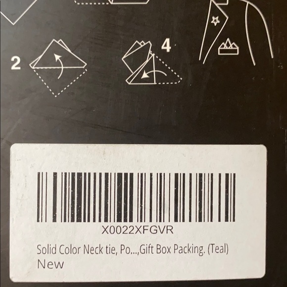 Tie G U Style Teal Tie and Pocket Square NWT - Picture 6 of 6